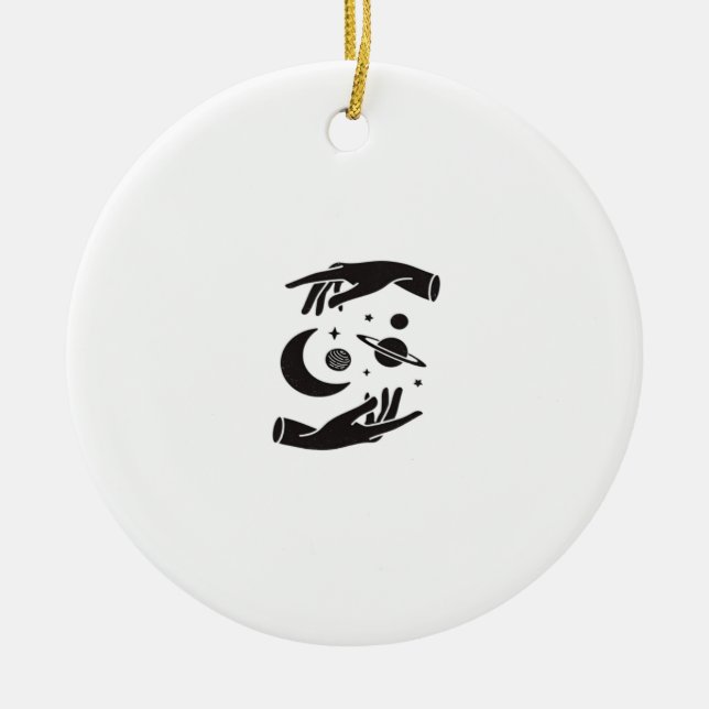 Whimsigoth Design Ceramic Ornament (Front)