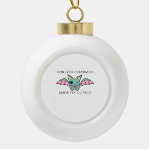 Whimsigoth Fantasy – Mystical Forests, Moons & Mag Ceramic Ball Christmas Ornament