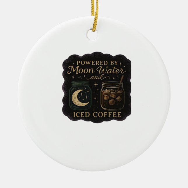 Whimsigoth Fantasy – Mystical Forests, Moons & Mag Ceramic Ornament (Front)