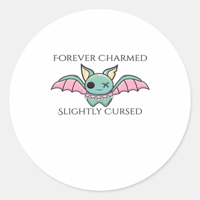 Whimsigoth Fantasy – Mystical Forests, Moons & Mag Classic Round Sticker (Front)