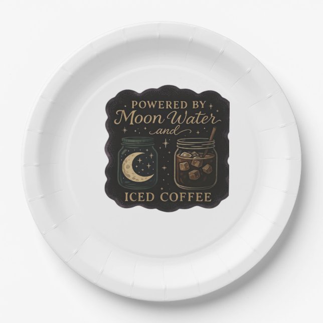Whimsigoth Fantasy – Mystical Forests, Moons & Mag Paper Plate (Front)