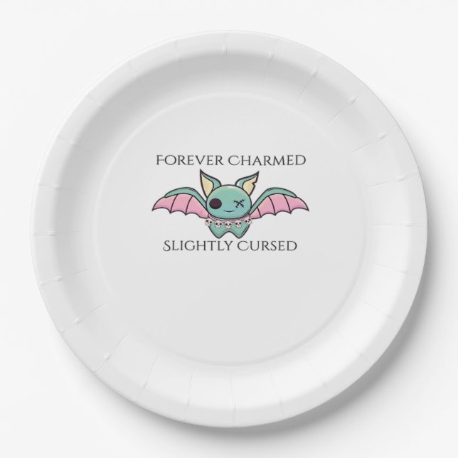 Whimsigoth Fantasy – Mystical Forests, Moons & Mag Paper Plate (Front)