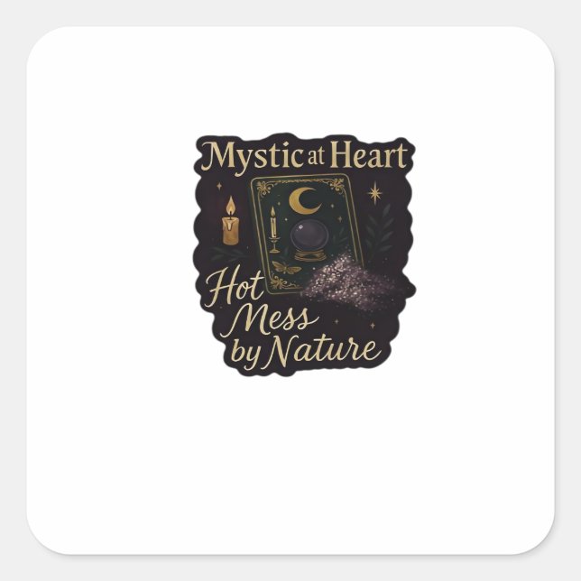 Whimsigoth Fantasy – Mystical Forests, Moons & Mag Square Sticker (Front)