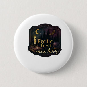 Whimsigoth Fantasy Mystical Forests, Moons & Magic 6 Cm Round Badge