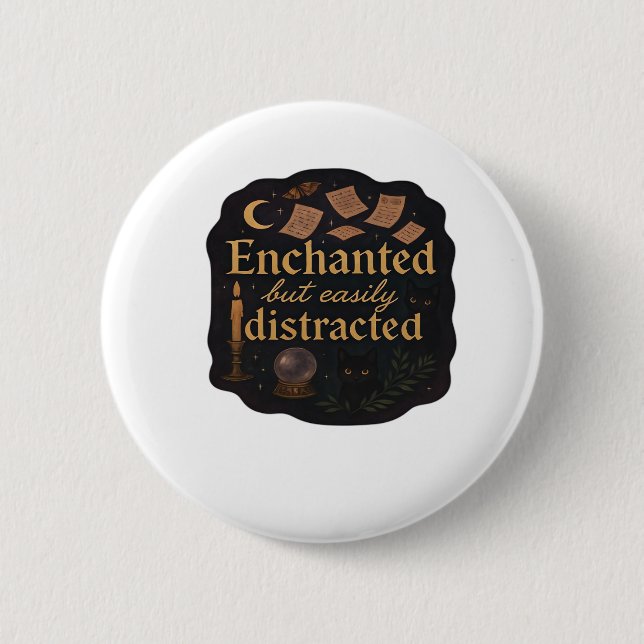 Whimsigoth Fantasy Mystical Forests, Moons & Magic 6 Cm Round Badge (Front)