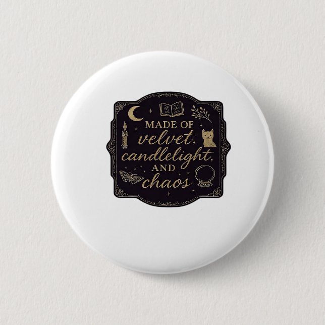 Whimsigoth Fantasy Mystical Forests, Moons & Magic 6 Cm Round Badge (Front)