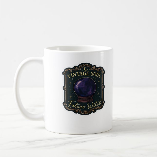 Whimsigoth Fantasy Mystical Forests, Moons & Magic Coffee Mug (Left)