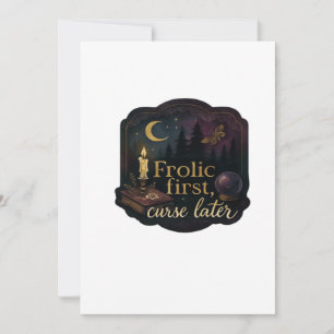 Whimsigoth Fantasy Mystical Forests, Moons & Magic Holiday Card