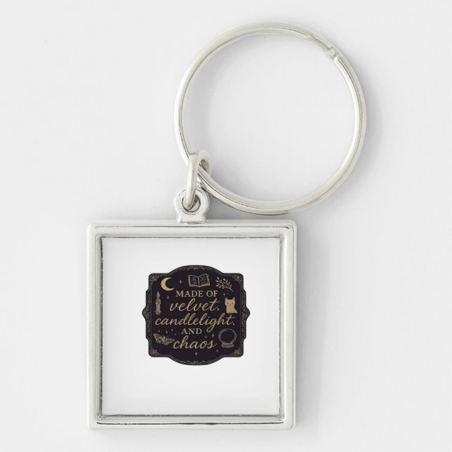 Whimsigoth Fantasy Mystical Forests, Moons & Magic Key Ring (Front)