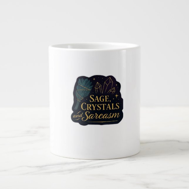 Whimsigoth Fantasy Mystical Forests, Moons & Magic Large Coffee Mug (Front)