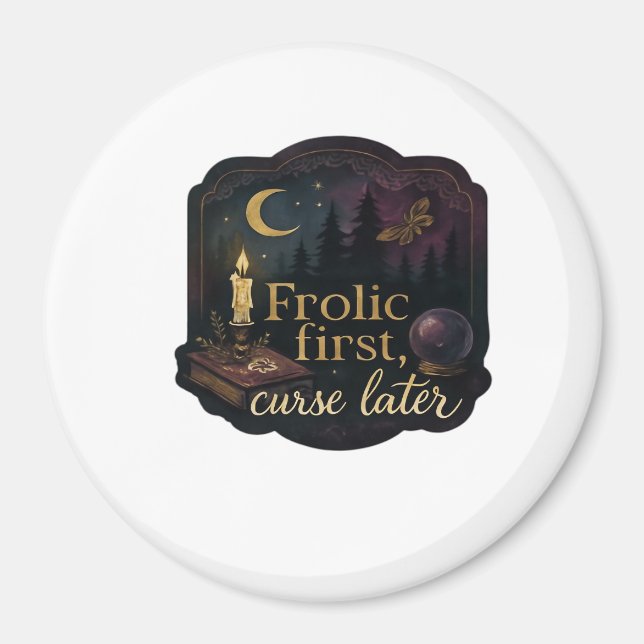 Whimsigoth Fantasy Mystical Forests, Moons & Magic Magnet (Front)