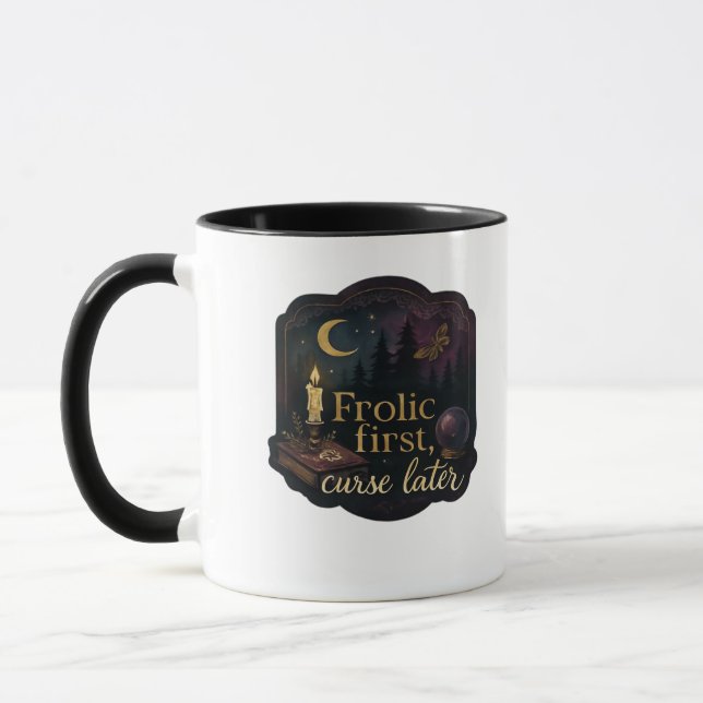 Whimsigoth Fantasy Mystical Forests, Moons & Magic Mug (Left)