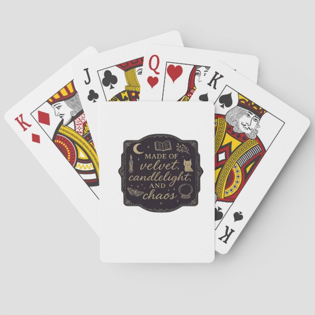 Whimsigoth Fantasy Mystical Forests, Moons & Magic Playing Cards (Back)