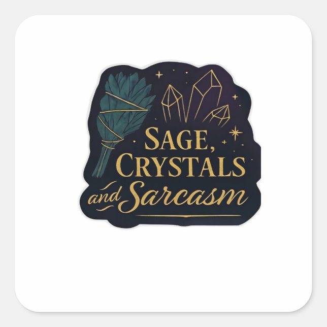 Whimsigoth Fantasy Mystical Forests, Moons & Magic Square Sticker (Front)