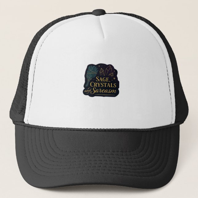 Whimsigoth Fantasy Mystical Forests, Moons & Magic Trucker Hat (Front)