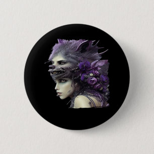 Whimsigoth Funny Design For Halloween 6 Cm Round Badge