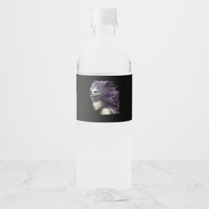 Whimsigoth Funny Design For Halloween Water Bottle Label