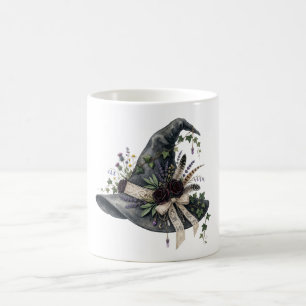 Whimsigoth Gothic Botanical Witch Hat Coffee Mug