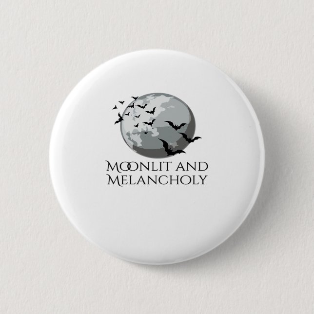 Whimsigoth Ink – Mystical Forests, Moons Magic Cla 6 Cm Round Badge (Front)