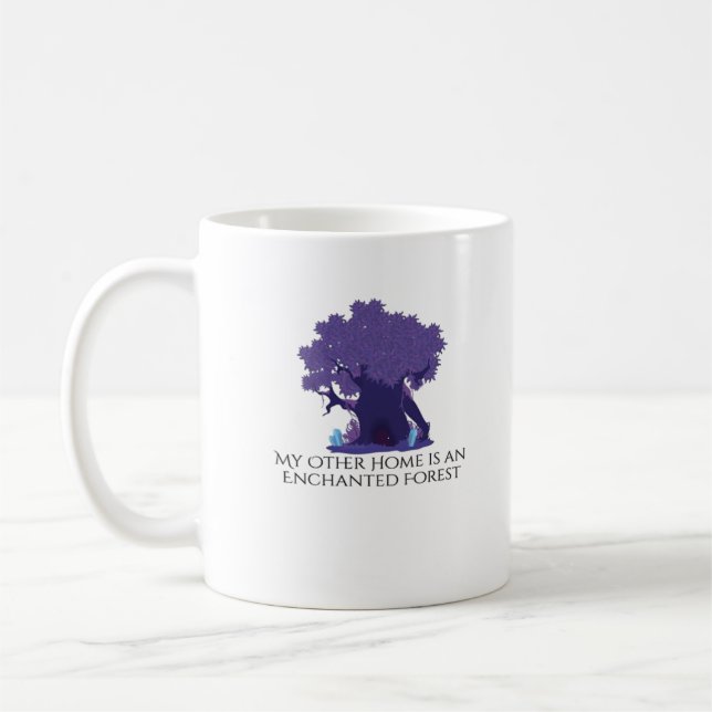 Whimsigoth Ink – Mystical Forests, Moons Magic Cla Coffee Mug (Left)