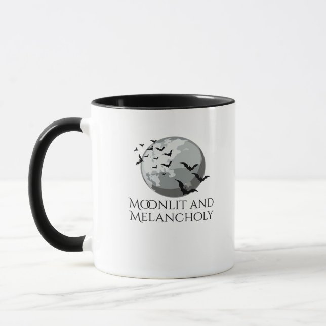 Whimsigoth Ink – Mystical Forests, Moons Magic Cla Mug (Left)