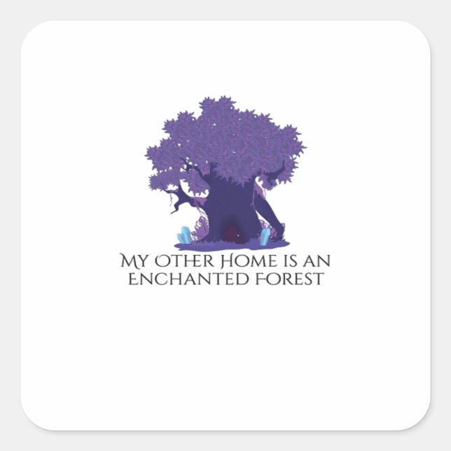 Whimsigoth Ink – Mystical Forests, Moons Magic Cla Square Sticker (Front)