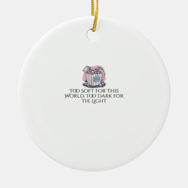 Whimsigoth Ink – Mystical Forests, Moons & Magic E Ceramic Ornament (Front)
