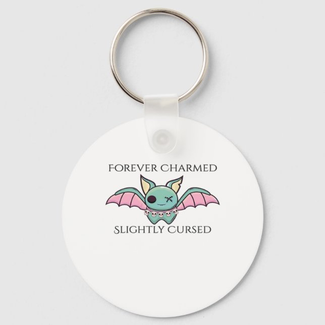 Whimsigoth Ink – Mystical Forests, Moons & Magic F Key Ring (Front)