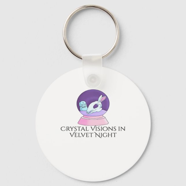 Whimsigoth Ink – Mystical Forests, Moons & Magic R Key Ring (Front)