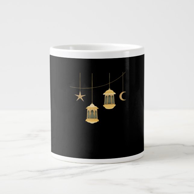 Whimsigoth Lantern Full Moon Night Sky Classic Large Coffee Mug (Front)