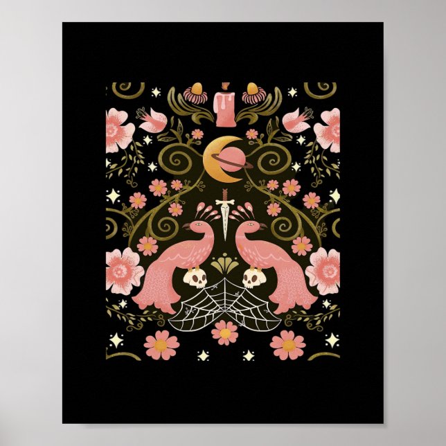 Whimsigoth Midnight Garden Graphic Poster (Front)