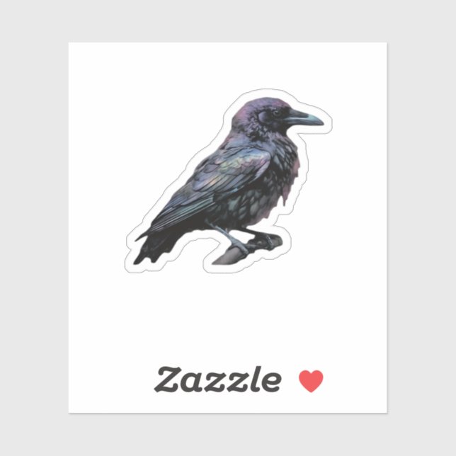 Whimsigoth Moody Floral Grungy Corvus, Raven, Crow (Sheet)