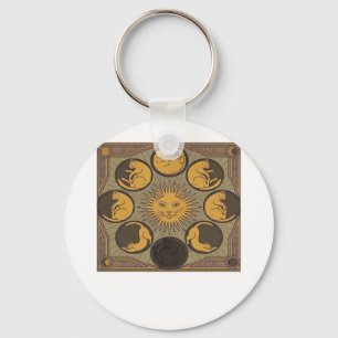 Whimsigoth Moon Classic Key Ring