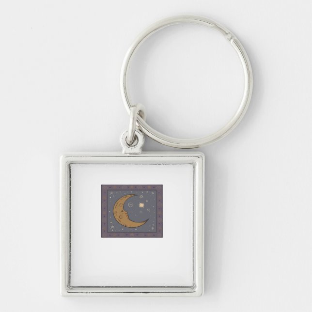 Whimsigoth Moon Classic Key Ring (Front)