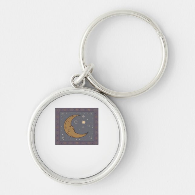 Whimsigoth Moon Classic Key Ring (Front)
