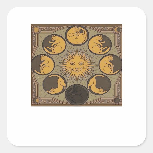Whimsigoth Moon Classic Square Sticker (Front)