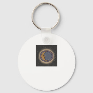 Whimsigoth Moon Print Key Ring