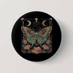 Whimsigoth Moth Shirt, Botanical Butterfly T Shirt 6 Cm Round Badge