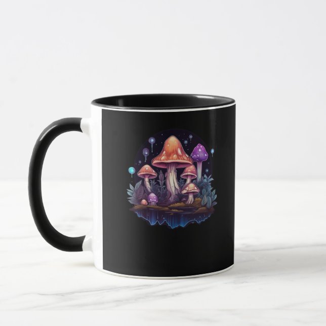 Whimsigoth Mushrooms And Crystals Mug (Left)