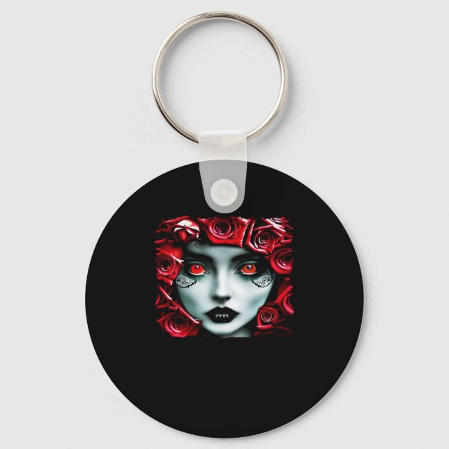 Whimsigoth – Mystical Forests & Moon Magic Key Ring (Front)