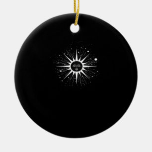 Whimsigoth Night Sky Sun Moon Witchy Classic Hallo Ceramic Ornament