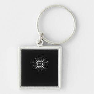 Whimsigoth Night Sky Sun Moon Witchy Classic Hallo Key Ring