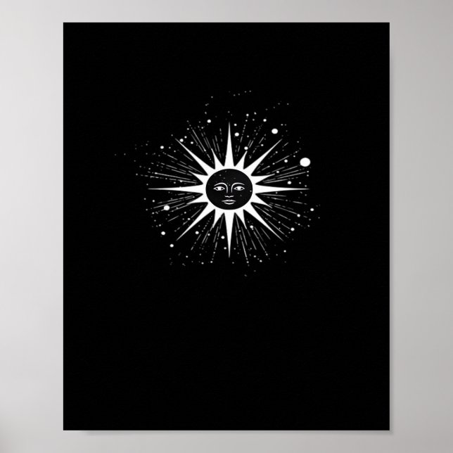 Whimsigoth Night Sky Sun Moon Witchy Classic Hallo Poster (Front)