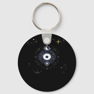 Whimsigoth Night Sky Sun Moon Witchy Classic Vinta Key Ring