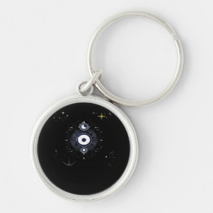 Whimsigoth Night Sky Sun Moon Witchy Classic Vinta Key Ring