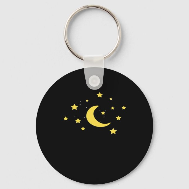 Whimsigoth Night Sky Sun Moon Witchy Key Ring (Front)