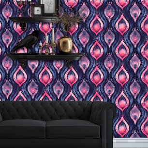 Whimsigoth Ombre Jewel Peacock Inspired Wallpaper