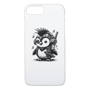 Whimsigoth Punkrock Weirdcore Penguin Vintage Art  iPhone 8/7 Case