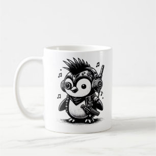 Whimsigoth Punkrock Weirdcore Penguin Vintage Art Coffee Mug