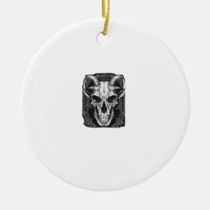 Whimsigoth Skull Gothic  Aesthetic Design Classic Ceramic Ornament